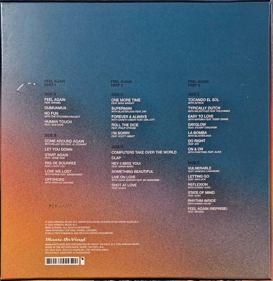Armin van Buuren – Feel Again (3LP color, box)